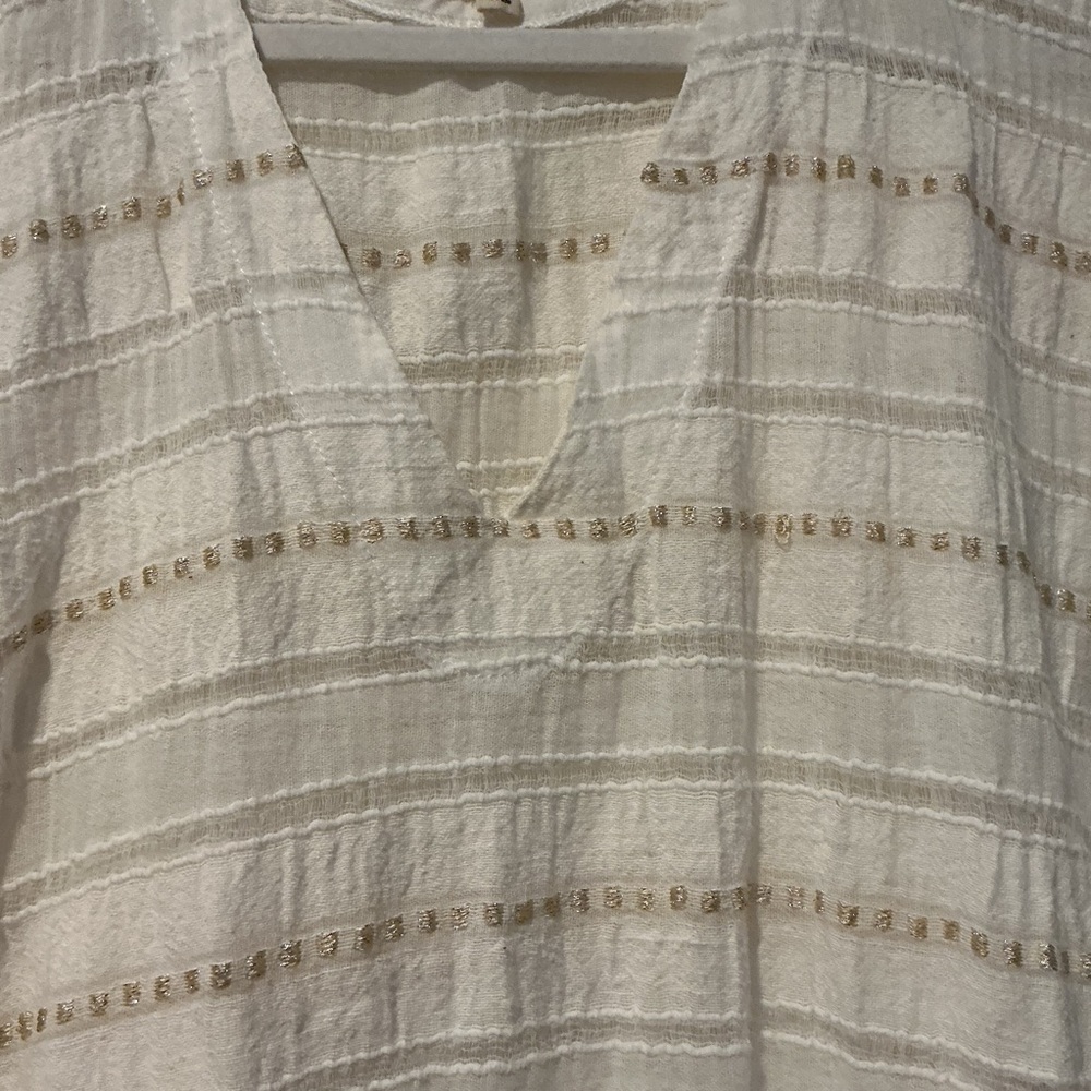 Lemlem by Liya Kebede White Cotton Handwoven Kaftan Dress One Size. AA46 - Picture 9 of 9